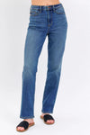 High Waist Straight Fit Mid Wash