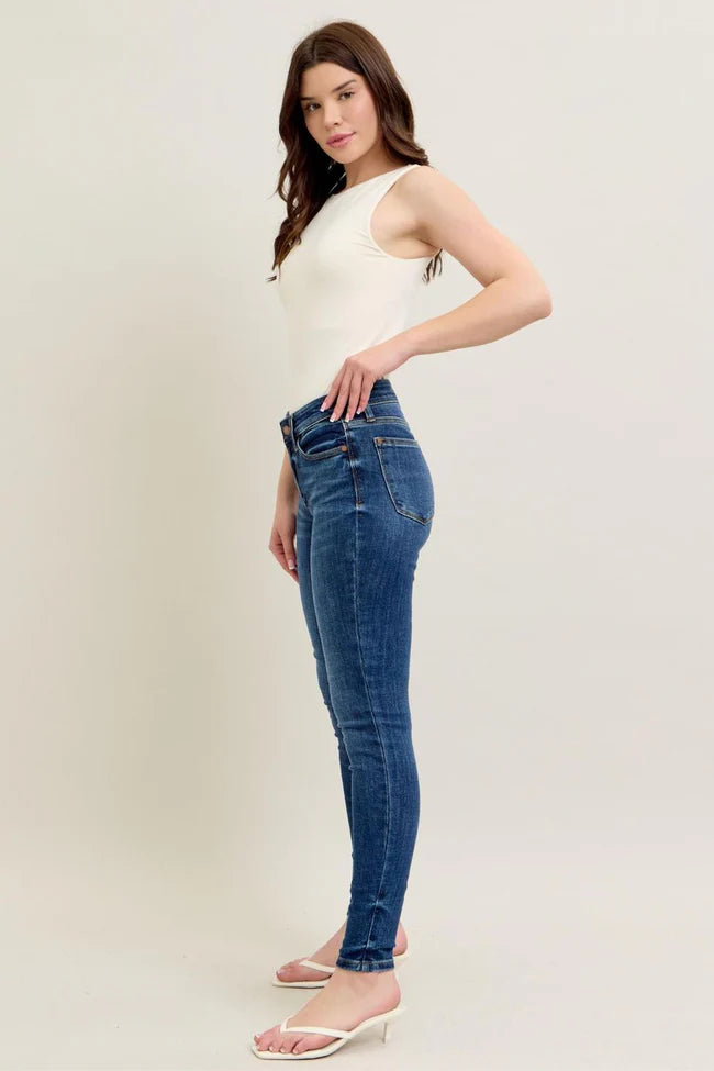 Mid Rise Skinny with Handsanding