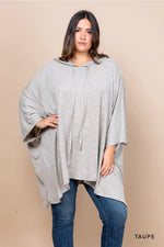 Hacci Hooded Poncho Top