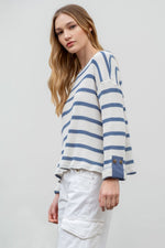 Denim Stripe Top