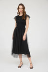 Chiffon Dot Midi Dress