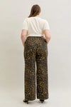 High Waist Retro Wide Leopard Print