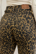 High Waist Retro Wide Leopard Print