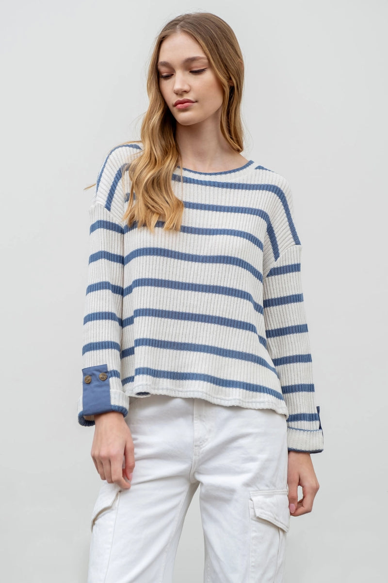 Denim Stripe Top