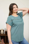 Lace Trim Yoke Top
