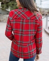 Favorite Button Up Top - Christmas Plaid