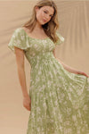 Flounce Midi Dress