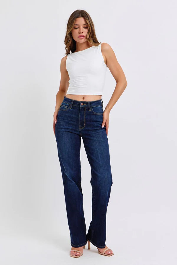 High Waist Straight Dark