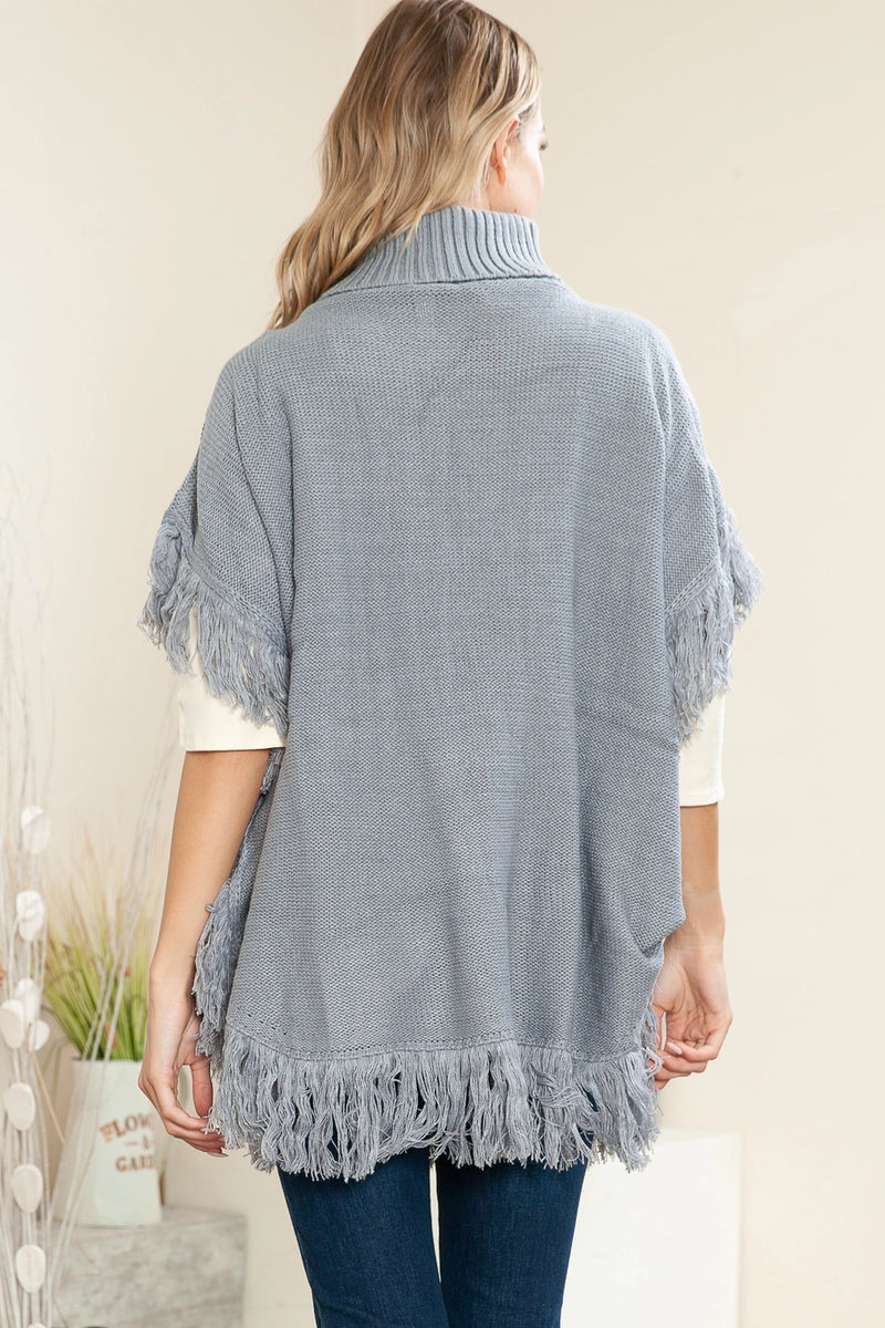 Tucker Cable Knitted Poncho