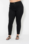 High Waist Tummy Control Shield Pockets Skinny - Black