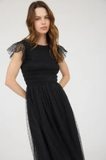 Chiffon Dot Midi Dress
