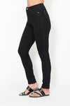 High Waist Tummy Control Shield Pockets Skinny - Black