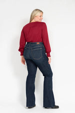Tall High Waist Raw Hem Flare