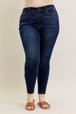 Hi Waist Skinny with Handsanding - Dark