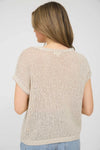 Crochet Knit Pullover - Natural