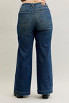 High Waist Tummy Control Retro Wide Leg with Front Welt Pockets