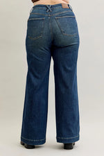 High Waist Tummy Control Retro Wide Leg with Front Welt Pockets