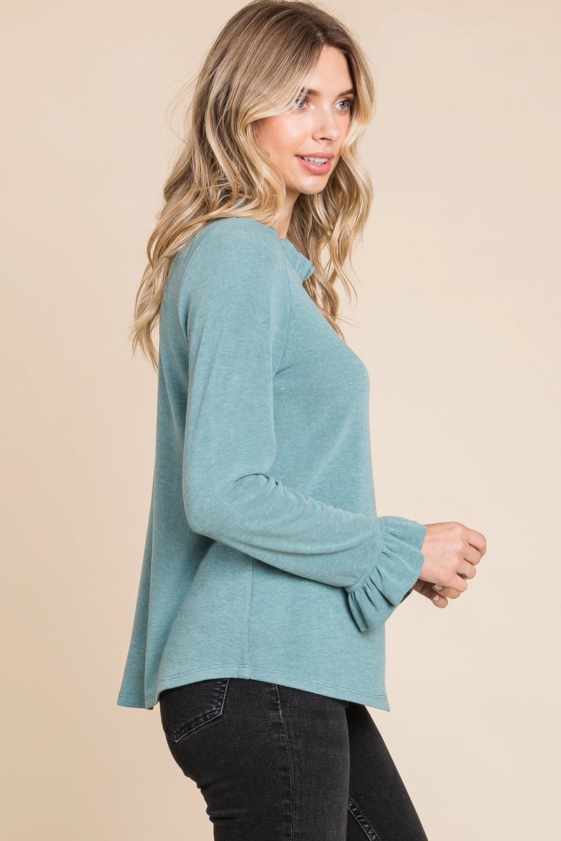 Knit Casual Top - Sage