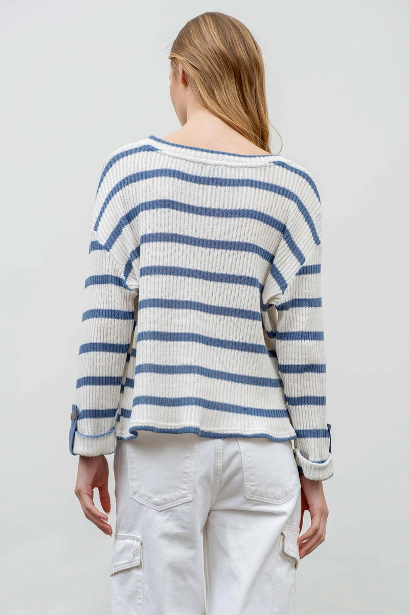 Denim Stripe Top