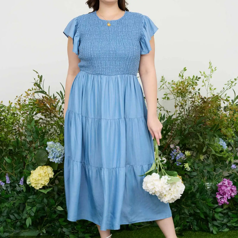Chambray Midi Dress