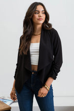 Rouched Sleeve Blazer