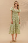 Flounce Midi Dress
