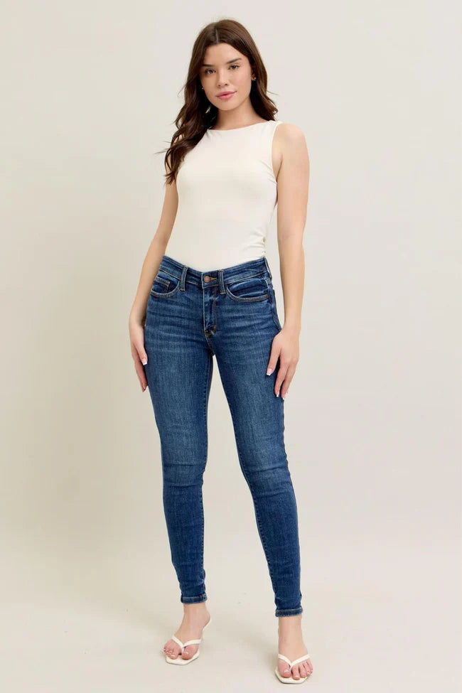 Mid Rise Skinny with Handsanding