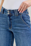 High Waist Double Button Wide Leg MD