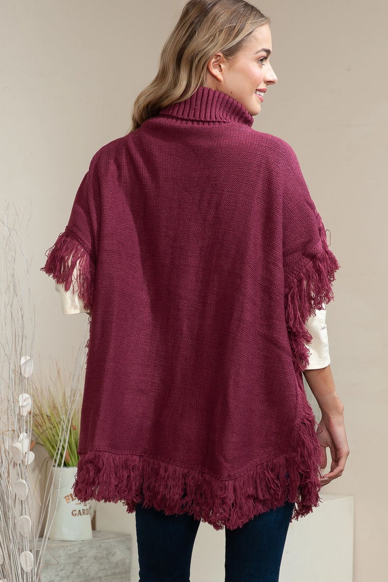 Tucker Cable Knitted Poncho