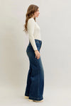 High Waist Tummy Control Retro Wide Leg with Front Welt Pockets