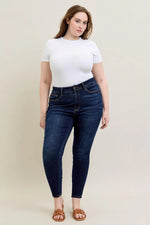 Hi Waist Skinny with Handsanding - Dark