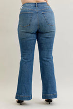 High Waist Petite Tummy Control Double Button Wide Leg