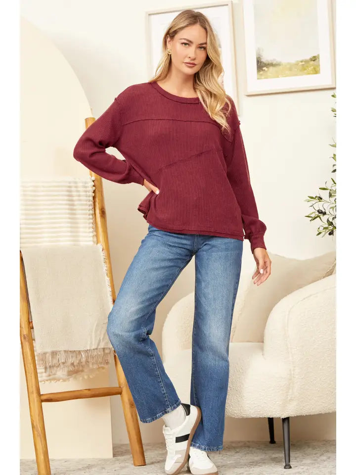 Casual Ribbed Top