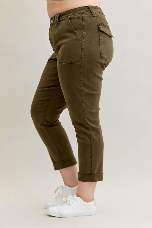 High Waist Aurora Weekender Garment Dyed Cuff