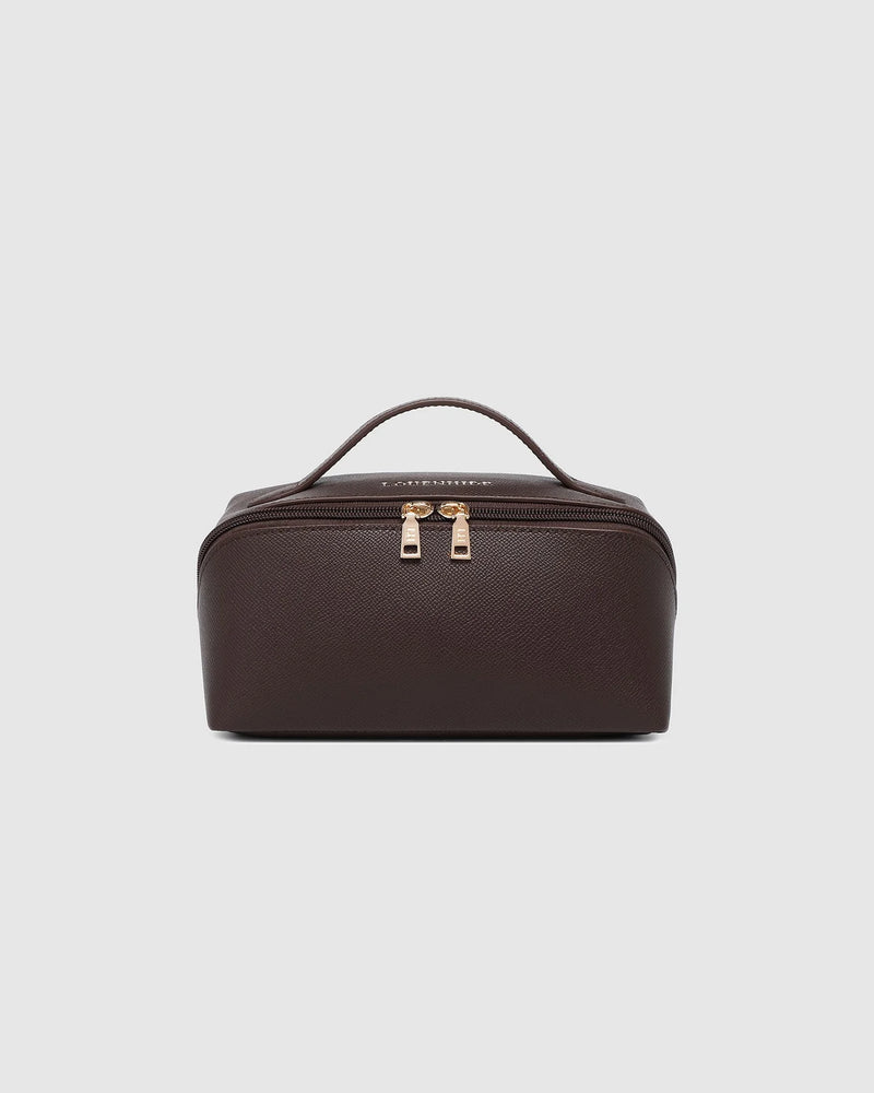 Ellis Makeup Bag - Chocolate *SAMPLE SALE PRE-ORDER 25% off*