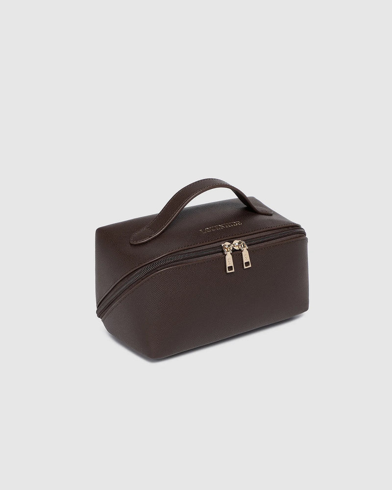 Ellis Makeup Bag - Chocolate *SAMPLE SALE PRE-ORDER 25% off*