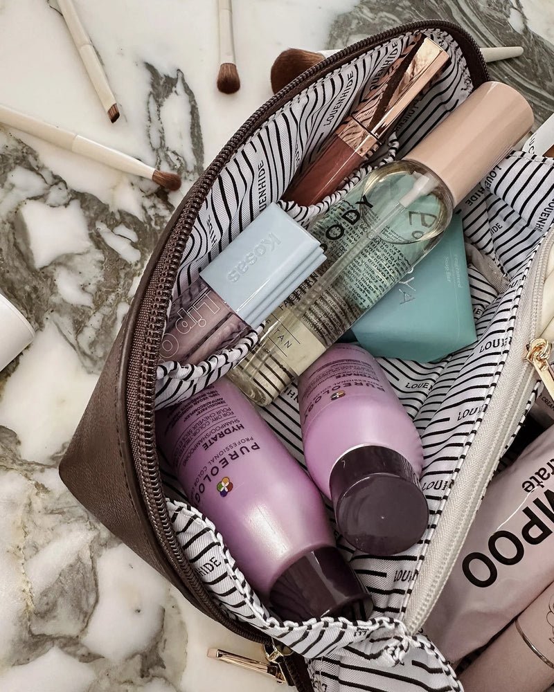 Ellis Makeup Bag - Chocolate *SAMPLE SALE PRE-ORDER 25% off*