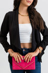 Rouched Sleeve Blazer