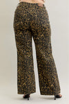 High Waist Retro Wide Leopard Print