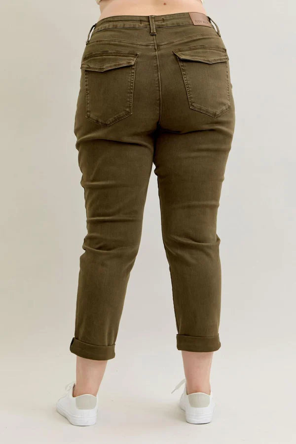 High Waist Aurora Weekender Garment Dyed Cuff