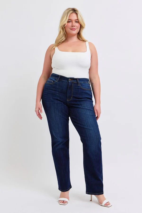 High Waist Straight Dark