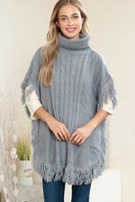 Tucker Cable Knitted Poncho