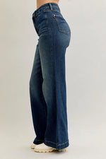High Waist Tummy Control Retro Wide Leg with Front Welt Pockets