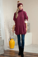 Tucker Cable Knitted Poncho