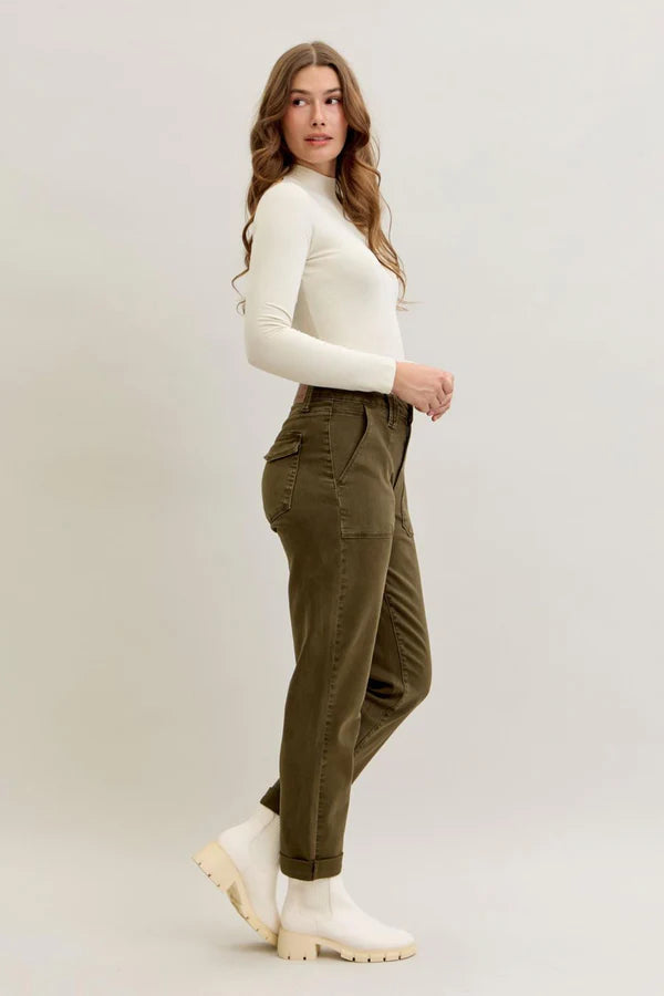 High Waist Aurora Weekender Garment Dyed Cuff