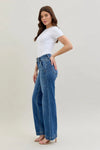 High Waist Double Button Wide Leg MD