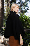 Turtleneck Ribbed Poncho