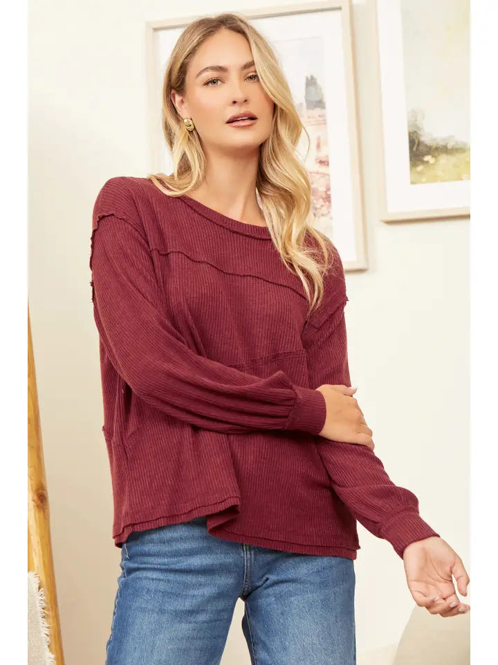 Casual Ribbed Top