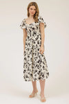 Flounce Midi Dress