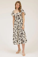 Flounce Midi Dress